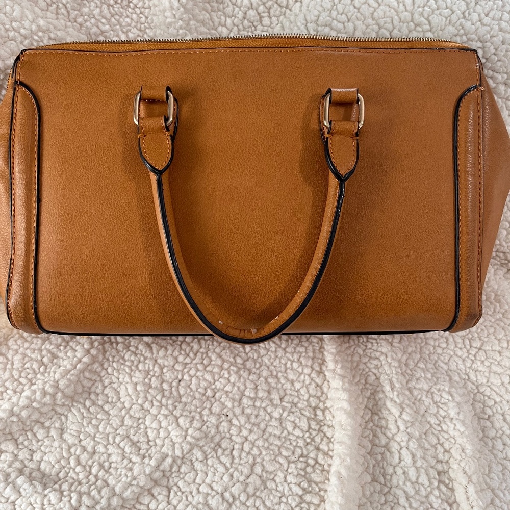 Brown purse/turquoise inside